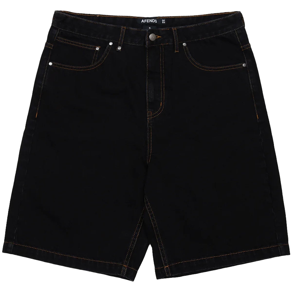 AFENDS Mens Lil C - Denim Baggy Short 22