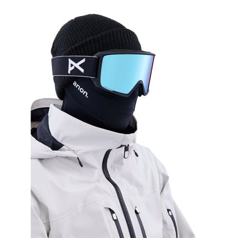 Anon M3 Goggle + Bonus Lens + MFI Face Mask in Black/Perceive Variable Blue