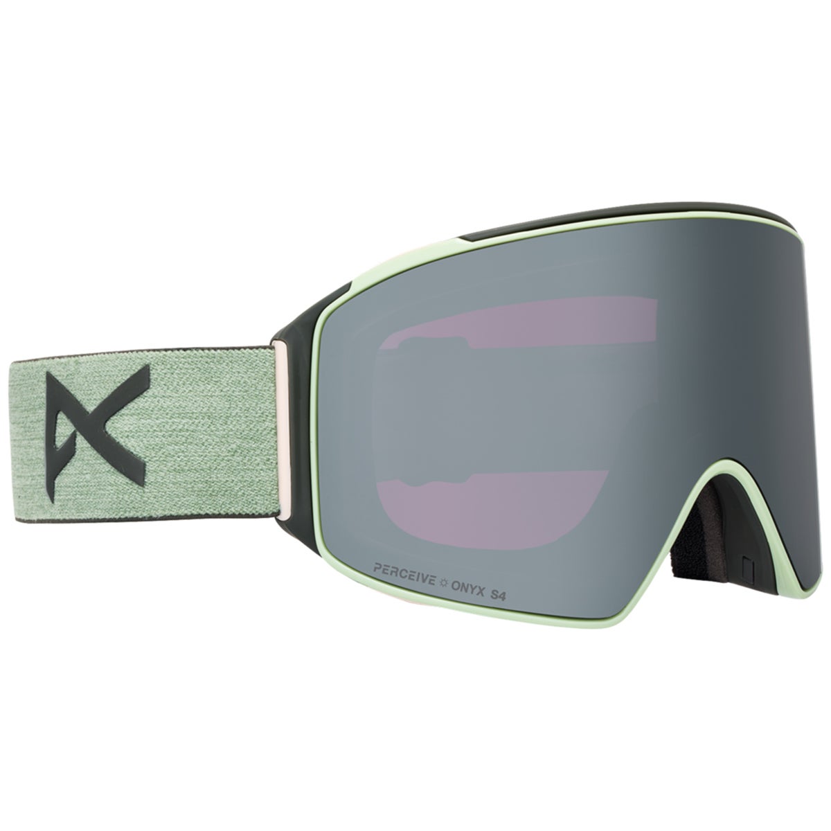 スキー・スノーボードアクセサリー anon. m4 CYLINDRICAL SONAR GREEN Anon M4 Cylindrical Goggles + Bonus Lens + MFI Face Mask in Soft