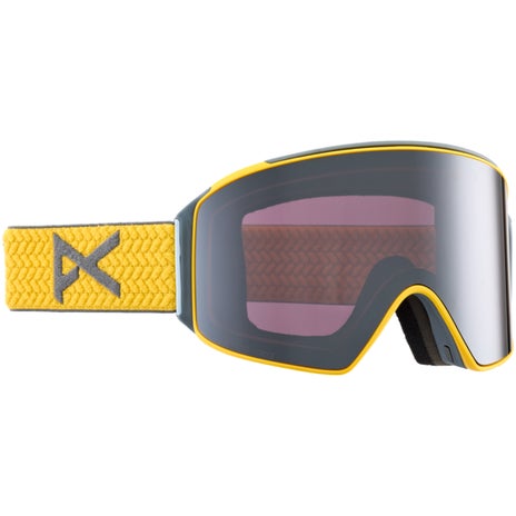 Anon M4 Cylindrical Low Bridge Goggles + Bonus Lens + MFI Face Mask in Golden/Perceive Sunny Onyx
