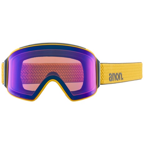 Anon M4 Cylindrical Low Bridge Goggles + Bonus Lens + MFI Face Mask in Golden/Perceive Sunny Onyx