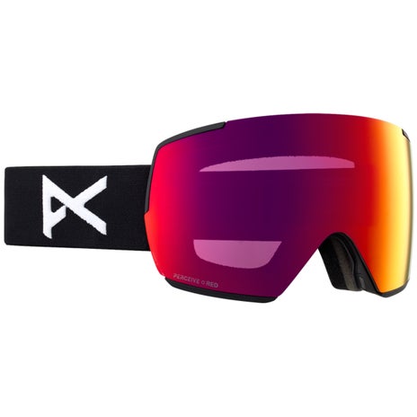 Anon M5 Goggles + Bonus Lens + MFI Face Mask in Black/Perceive Sunny Red