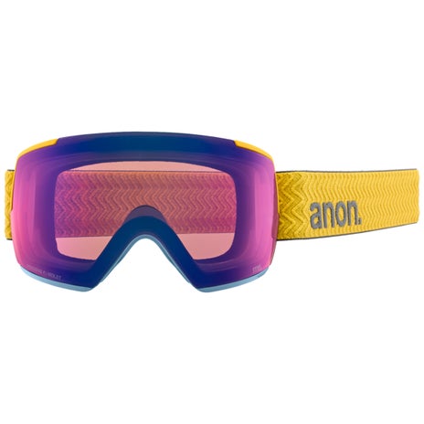 Anon M5 Low Bridge Goggles + Bonus Lens + MFI Face Mask in Golden/Perceive Sunny Onyx