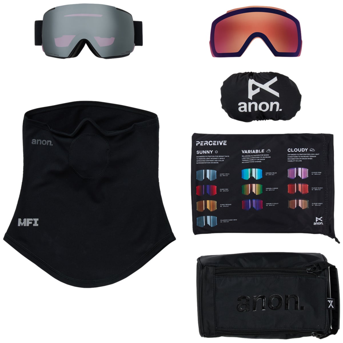 Anon M5 Low Bridge+ボーナスレンズ+MFIフェイスマスク anon 24-25 ANON アノン ゴーグル スノーボード M5 Low Bridge+