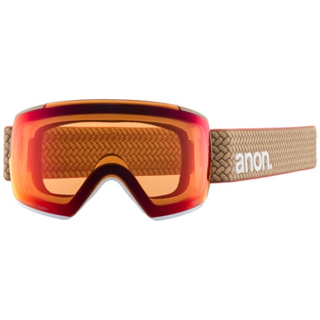 Anon M5 Low Bridge Goggles + Bonus Lens + MFI Face Mask in Summit Taupe/Perceive Sunny Bronze