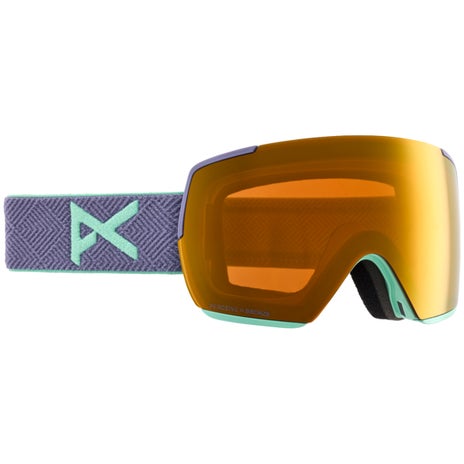 Anon M5S Goggles + Bonus Lens + MFI Face Mask in Purple/Perceive Sunny Bronze