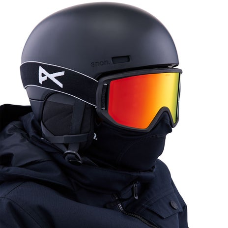 Anon Relapse Jr. Goggles + MFI Face Mask in Black/Red Solex