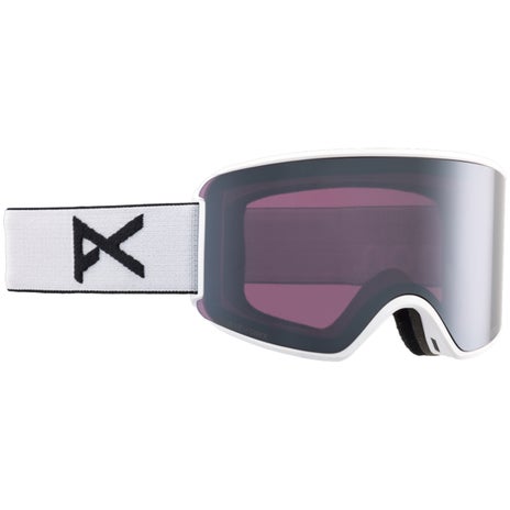 Anon WM3 Goggle + Bonus Lens + MFI Face Mask in White/Perceive Variable Violet