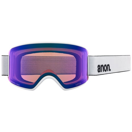 Anon WM3 Goggle + Bonus Lens + MFI Face Mask in White/Perceive Variable Violet