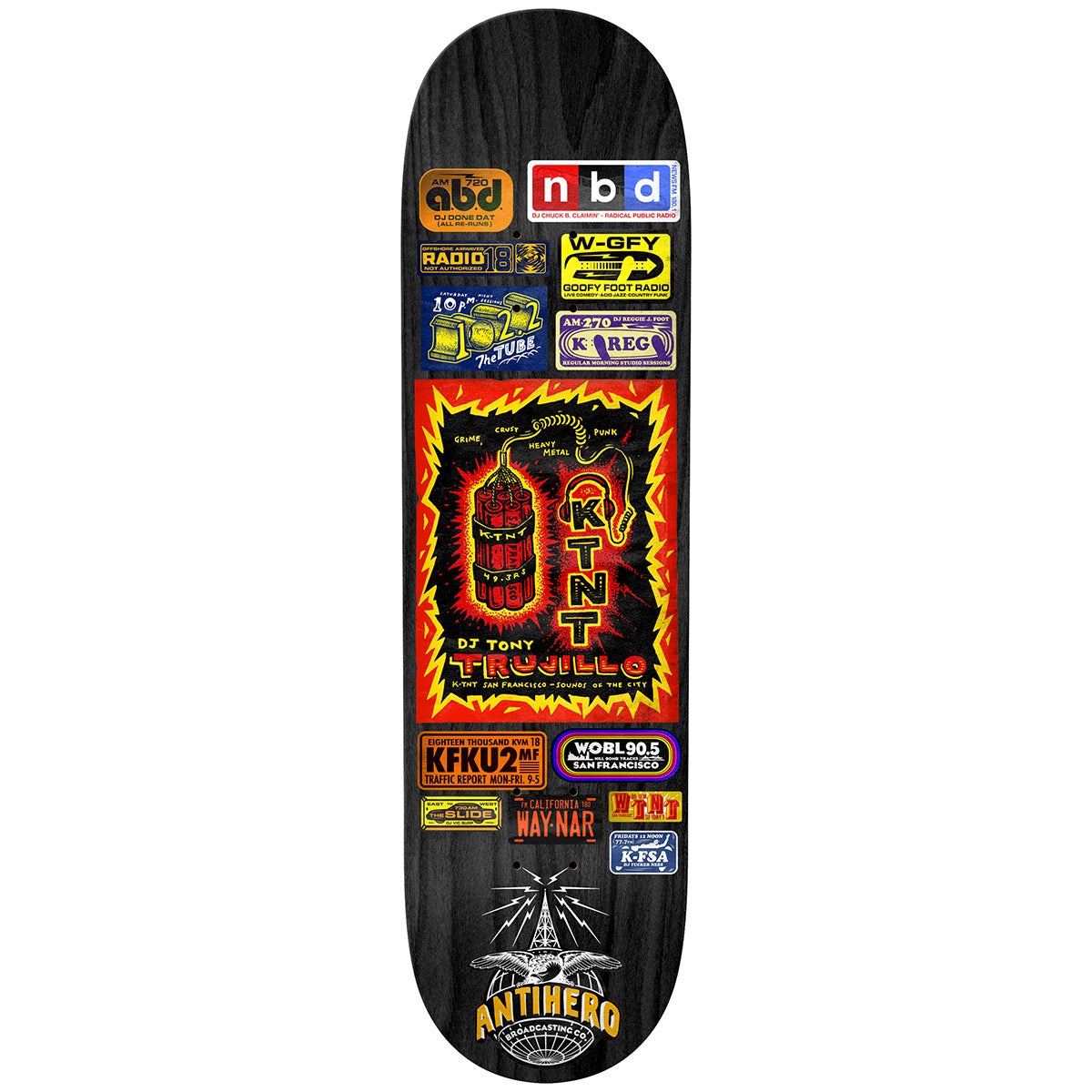 AntiHero Broadcasting Skateboard Deck in Trujillo Boardertown