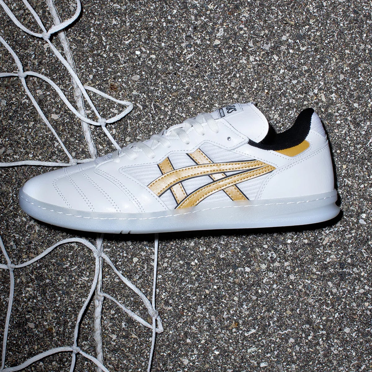 Asics x Gino Iannucci Leggerezza FB Shoe in White/Pure Gold 
