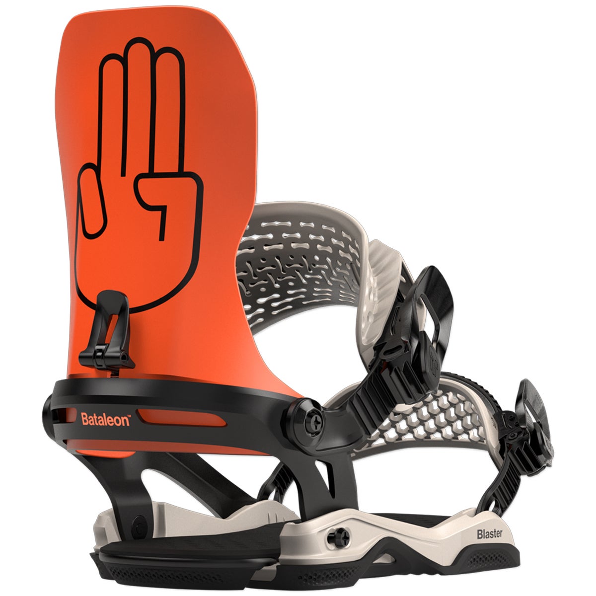 Bataleon Blaster Asymwrap Snowboard Bindings 2023 in Orange Boardertown