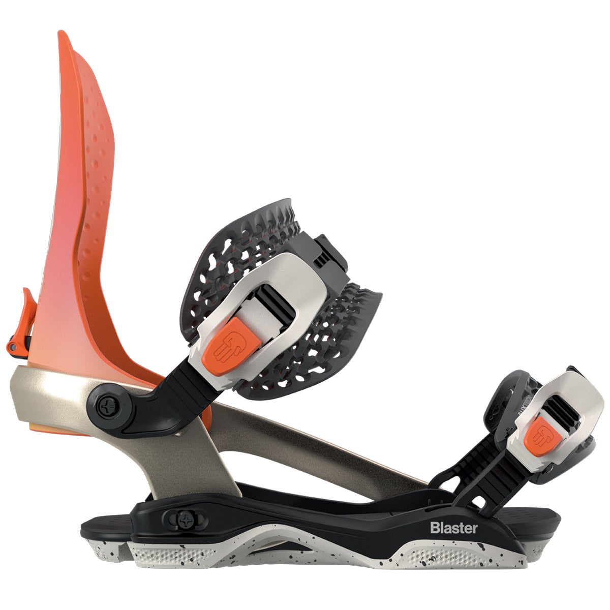 Bataleon Blaster AsymWrap Snowboard Bindings in Tangerine