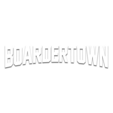 Boardertown Vinyl Die-Cut Sticker in White