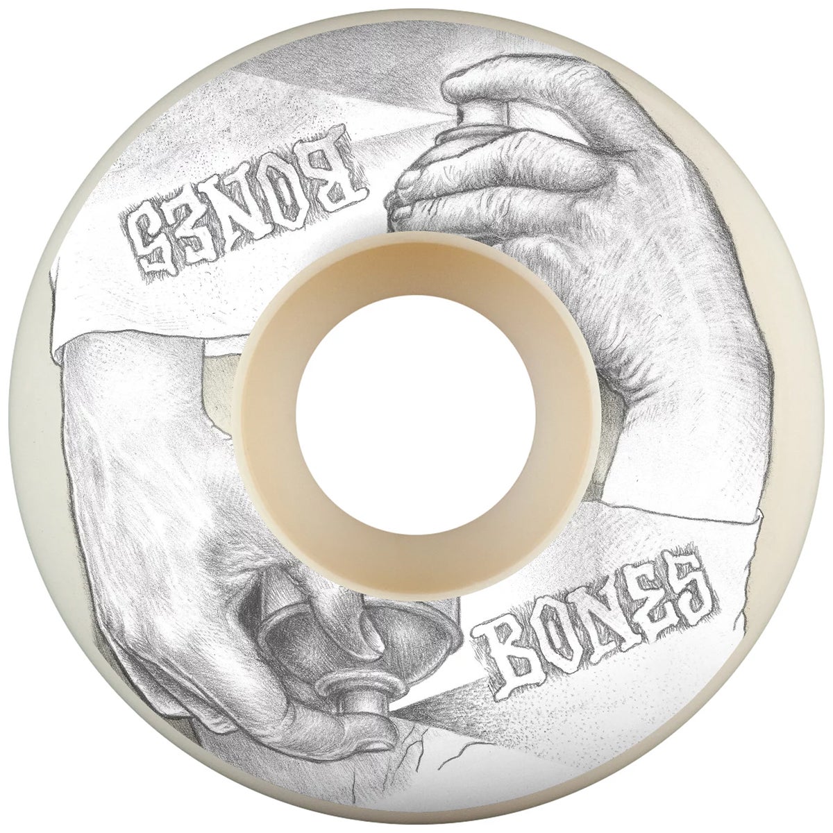Bones X-Formula Spraying Hands V1 97A Skateboard Wheels in White
