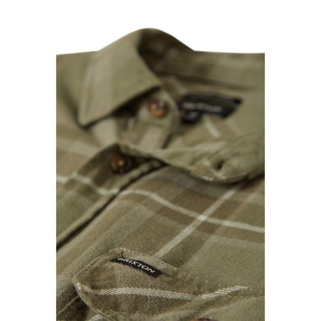 Brixton Seagaze Flannel L/S Shirt in Vetiver Grey/Olive Surplus