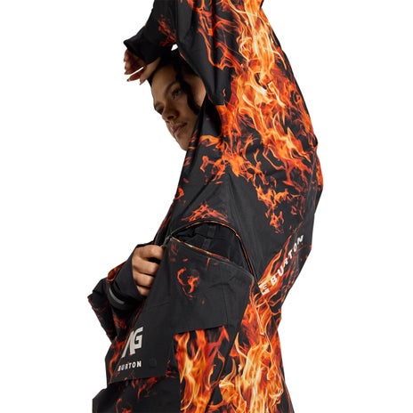 Burton AG 2L Gore-Tex Flyrail Jacket in Orange Flame