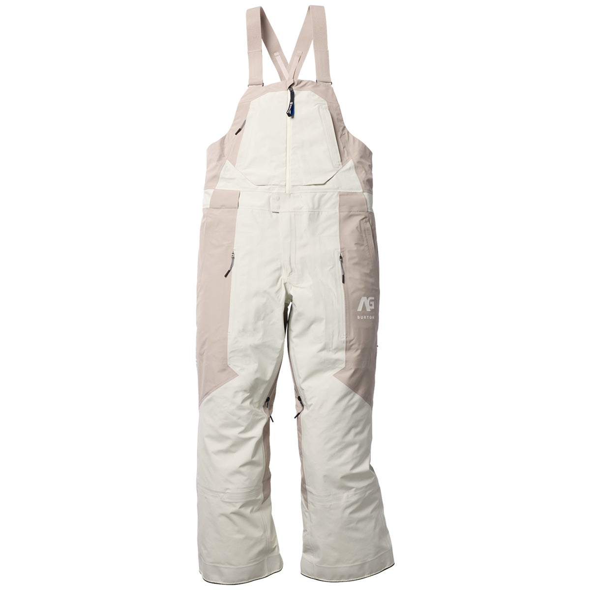 Burton AG Hardpack 3L Gore-Tex Bib Pants in Bone White/Stone Grey