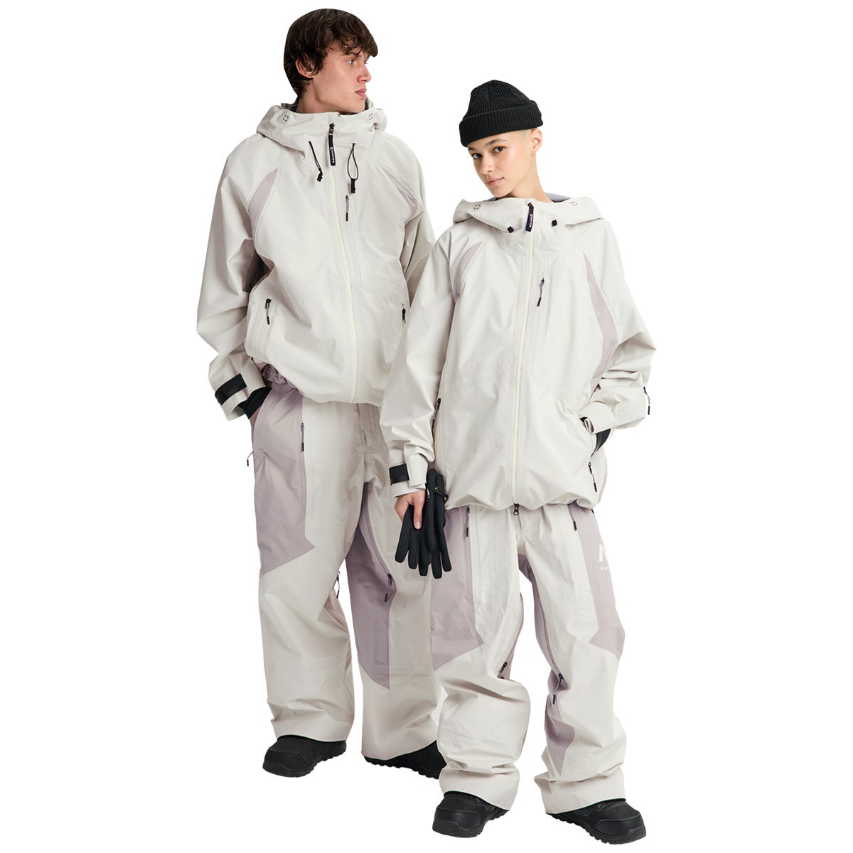 Burton AG Hardpack 3L Gore-Tex Jacket in Bone White/Stone Grey