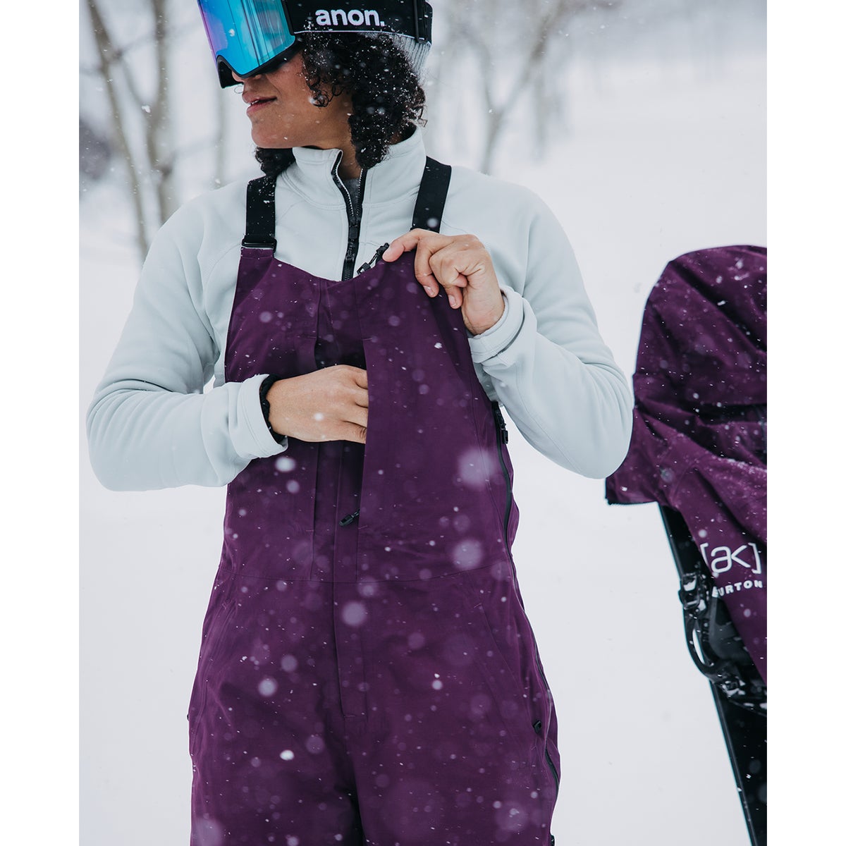 Burton [ak] Gore-Tex 2L Kimmy Bib Pant in Purple Root | Boardertown