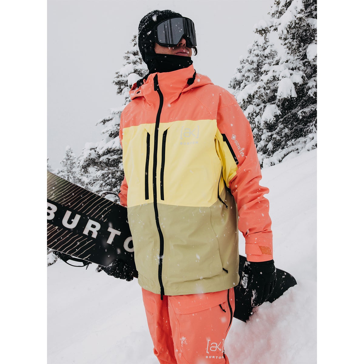 Burton ak Gore Tex Swash Jacket in Reef Pink Buttermilk Mushroom Boardertown