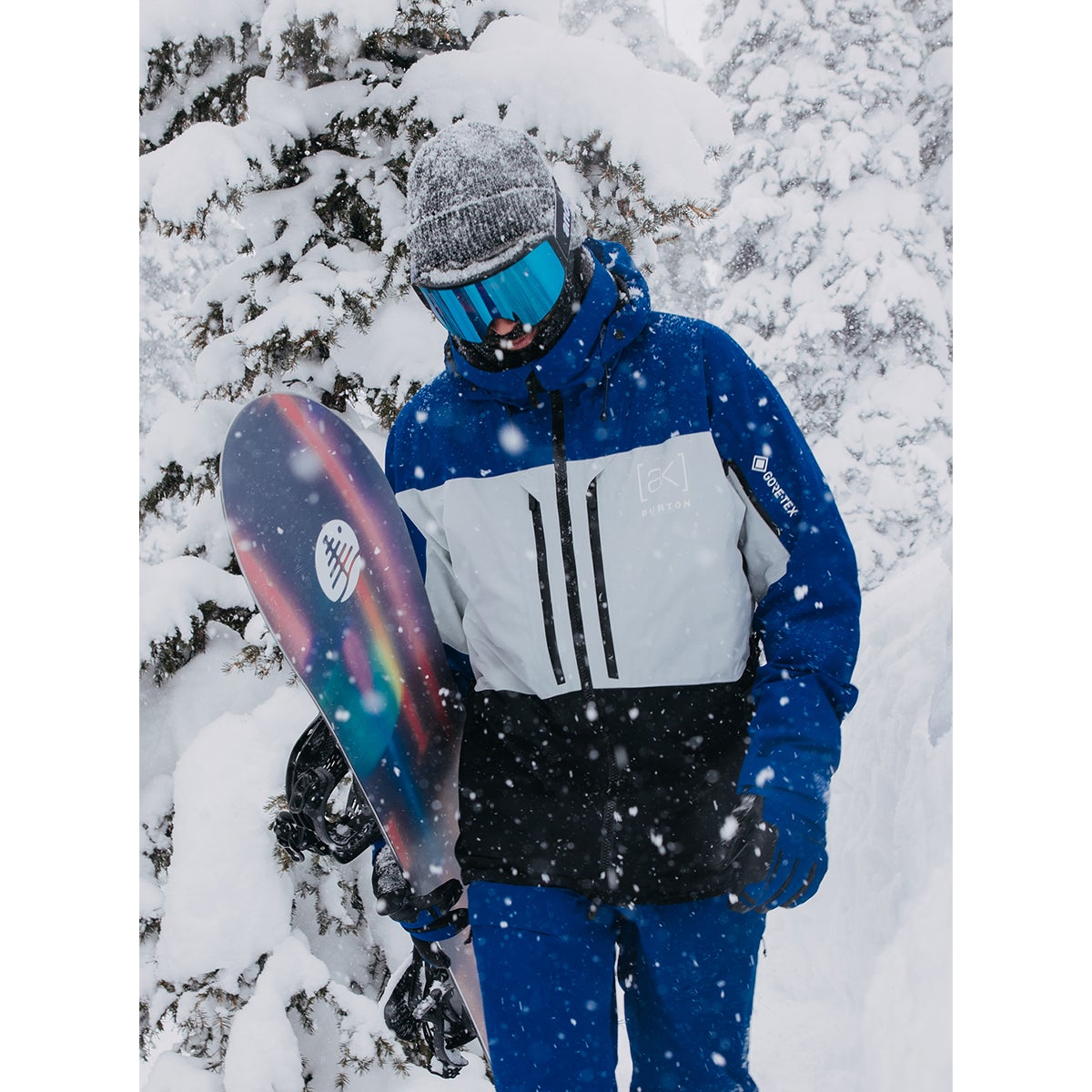 Burton [ak] Swash Gore-Tex 2L Jacket in Jake Blue/Grey Cloud