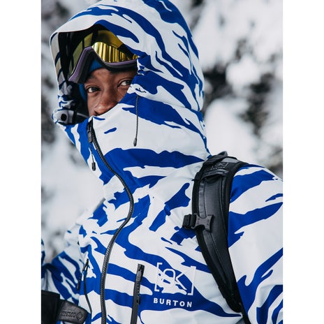 Burton [ak] Tuvak Gore-Tex 3L C-Knit Jacket in Oversized Zebra Jake Blue