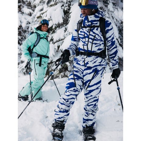 Burton [ak] Tuvak Gore-Tex 3L C-Knit Jacket in Oversized Zebra Jake Blue