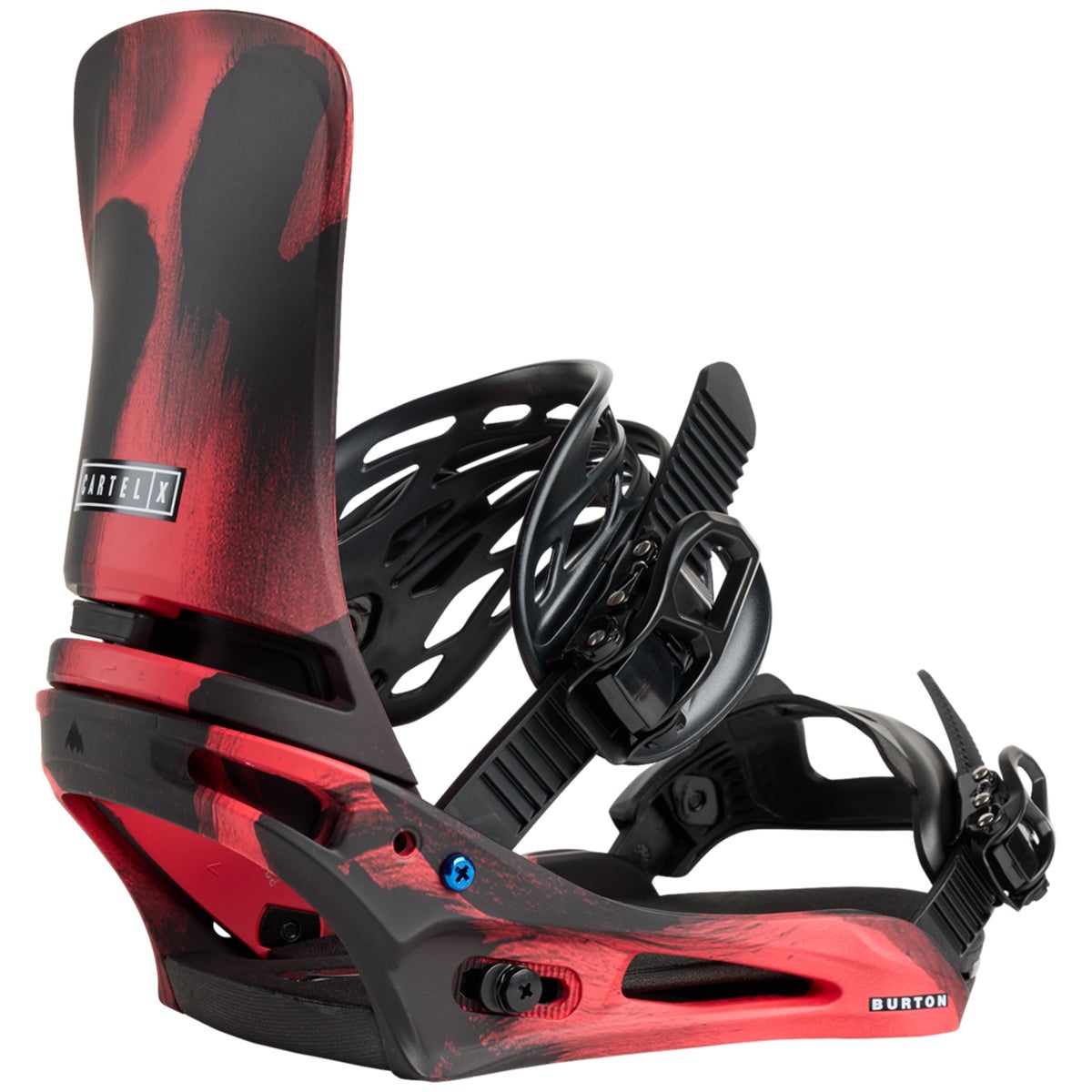 Burton Cartel X Re:Flex Snowboard Bindings in Black/Red | Boardertown