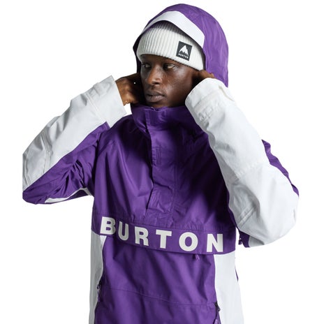 Burton Frostner Anorak in Imperial Purple/Stout White