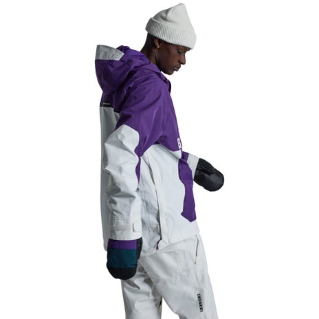 Burton Frostner Anorak in Imperial Purple/Stout White