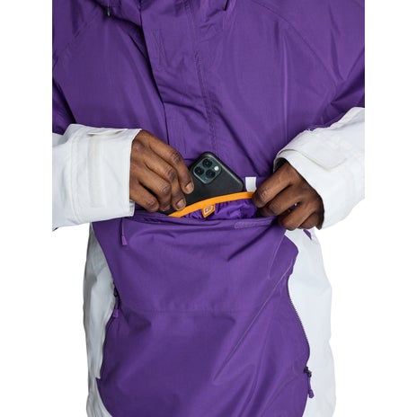 Burton Frostner Anorak in Imperial Purple/Stout White