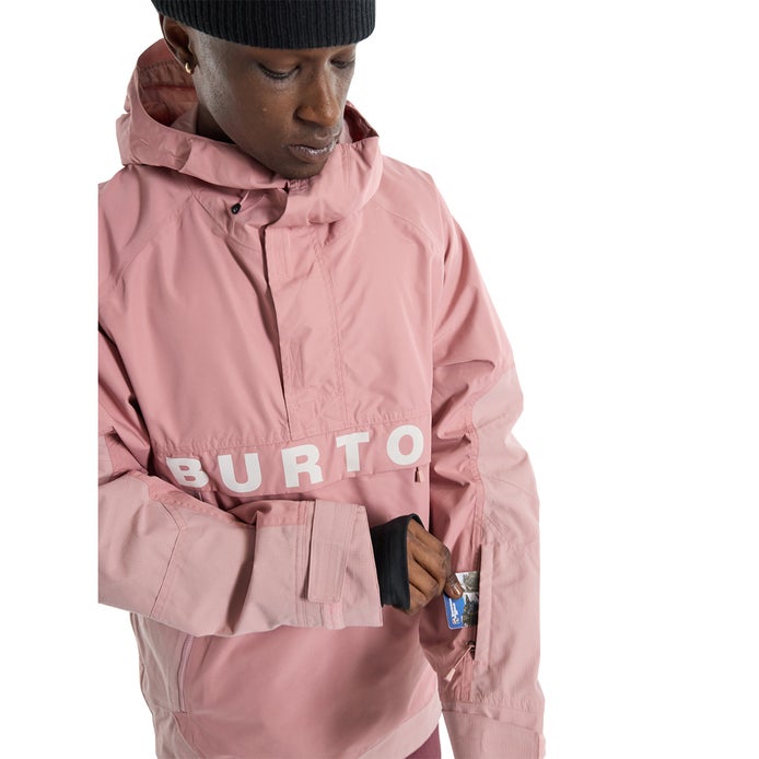 Burton Frostner Anorak in Powder Blush
