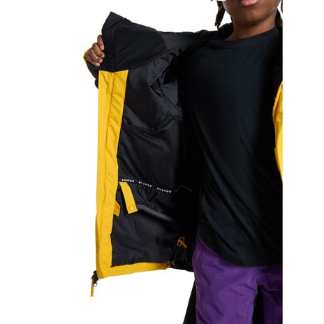 Burton Kids' Ascutney 2L Jacket in Goldenrod/True Black
