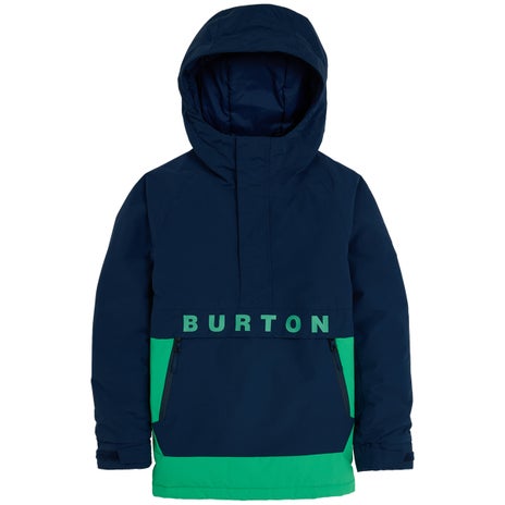 Burton Kids' Frostner Anorak in Dress Blue/Galaxy Green
