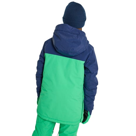 Burton Kids' Frostner Anorak in Dress Blue/Galaxy Green