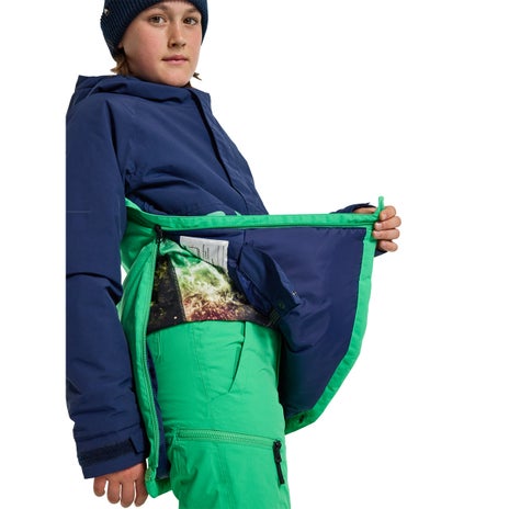 Burton Kids' Frostner Anorak in Dress Blue/Galaxy Green
