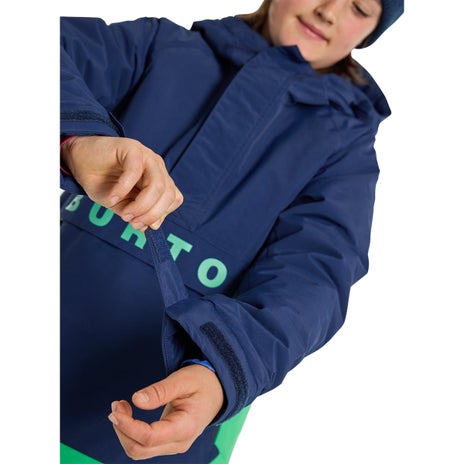Burton Kids' Frostner Anorak in Dress Blue/Galaxy Green