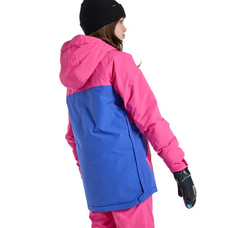 Burton Kids' Frostner Anorak in Fuchsia Fusion/Amparo Blue