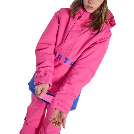 Burton Kids' Frostner Anorak in Fuchsia Fusion/Amparo Blue