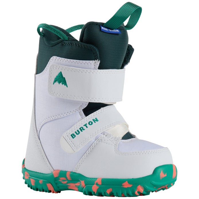 Burton Mini Grom Kids Snowboards Boots in White