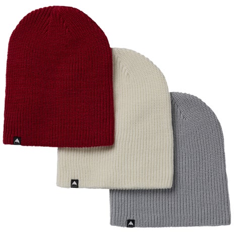Burton Recycled DND Beanie 3 Pack in Deep Red/Stout White/Silver Sconce