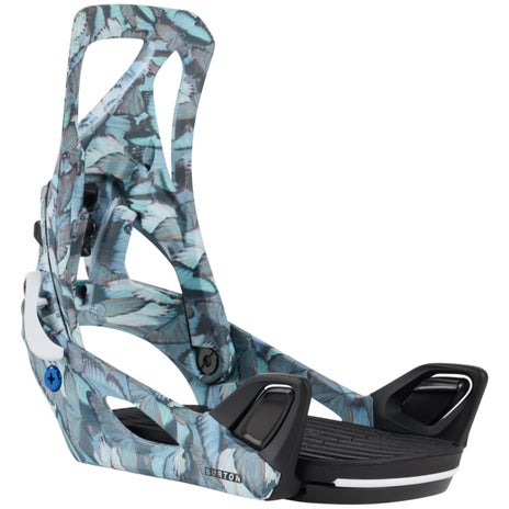 Burton Step On Re:Flex Women's Snowboard Bindings in Blue Butterflies