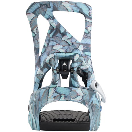 Burton Step On Re:Flex Women's Snowboard Bindings in Blue Butterflies