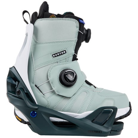 Burton Step On Re:Flex Women's Snowboard Bindings in Deep Emerald/White