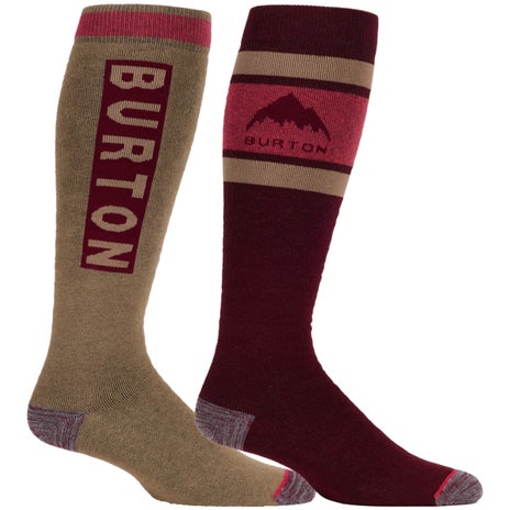 Burton Weekend Midweight Sock 2-Pack in Deep Red