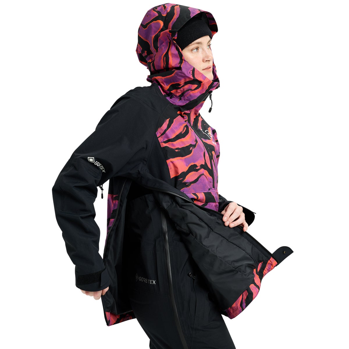 BURTON W 0065 PILLAR ANORAK XS レッド Burton Women's [ak] Kimmy GORE-TEX 2L Anorak in Slash Multi/True
