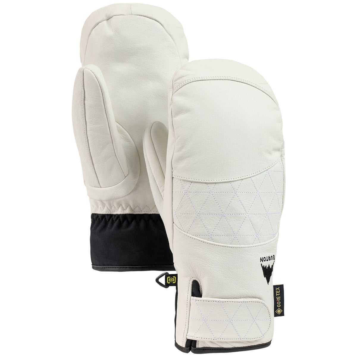 Burton Women's Gondy GORETEX Leather Mittens in Stout White Boardertown