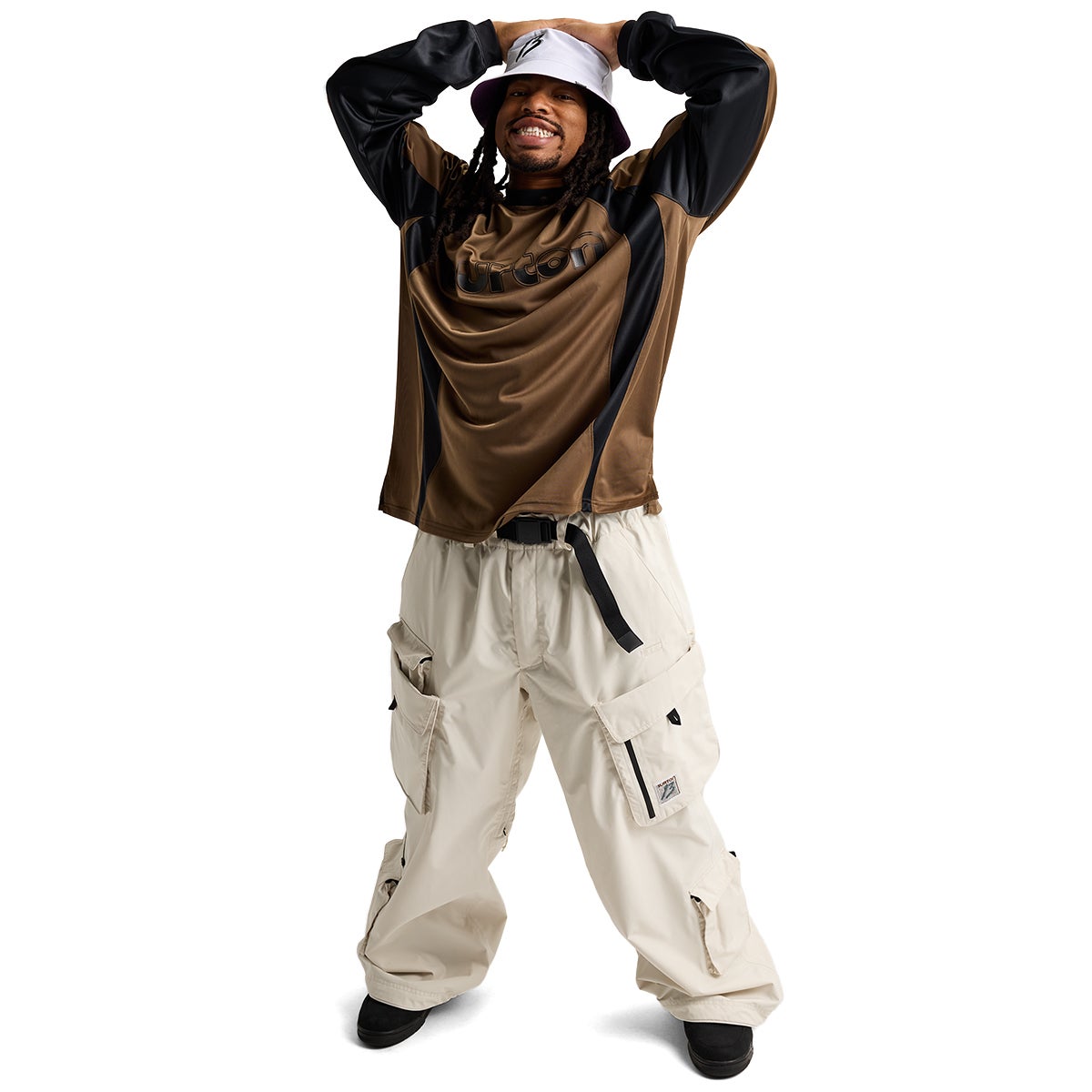 Burton x Zeb Powell 2L Baggy Cargo Pant in Lunar Sand | Boardertown