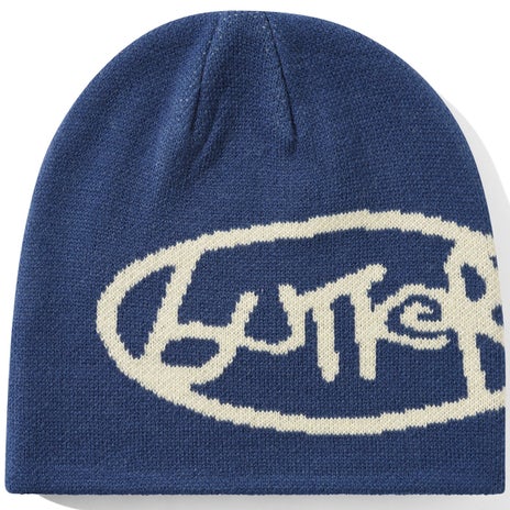 Butter Goods Abseil Skully Beanie in Blue